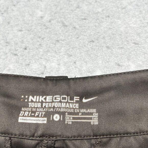 Nike Shorts Womens Size 4 Brown Golf Tour Performance Cargo Shorts Pockets - Picture 10 of 13